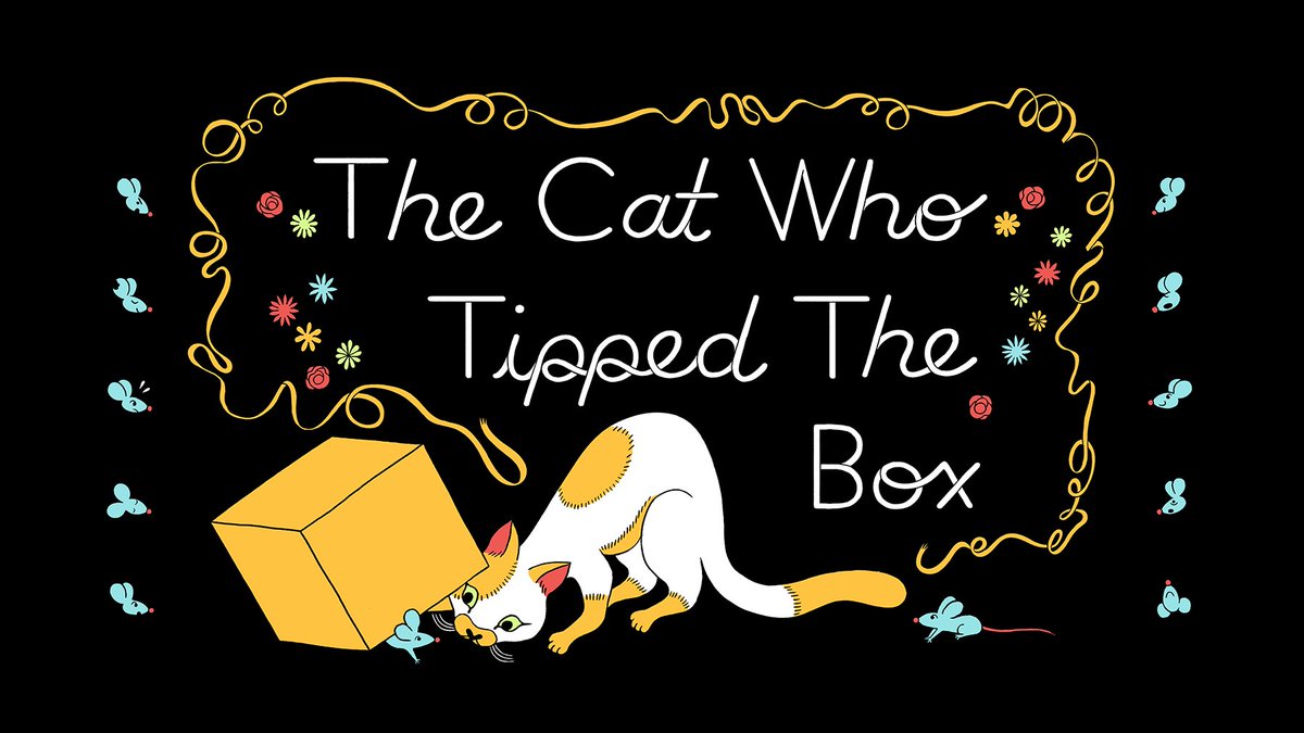 NEW Adventure Time: Fionna &amp; Cake episode THE CAT WHO TIPPED THE BOX, written/storyboarded by <a href="/killapede/">iggy craig</a> Graham Falk <a href="/jackiefiles/">jackie files</a> &amp; Jacob Winkler. Premiering November 13th on <a href="/StreamOnMax/">Actually HBO Max</a>! (title card by <a href="/michael_deforge/">Michael DeForge</a>)