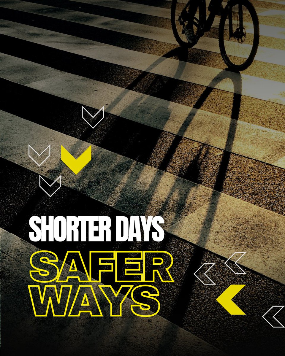 NHTSAgov's tweet photo. Shorter days require an extra emphasis on SAFETY!

Pedestrians/cyclists:
🚶🚴 Wear high-vis clothing at night
🚶🚴 Follow the rules of the road

Drivers:
🚘 Make sure your headlights are on
🚘 Be extra cautious at night and in hard-to-see conditions https://t.co/r4XLvHi2G5