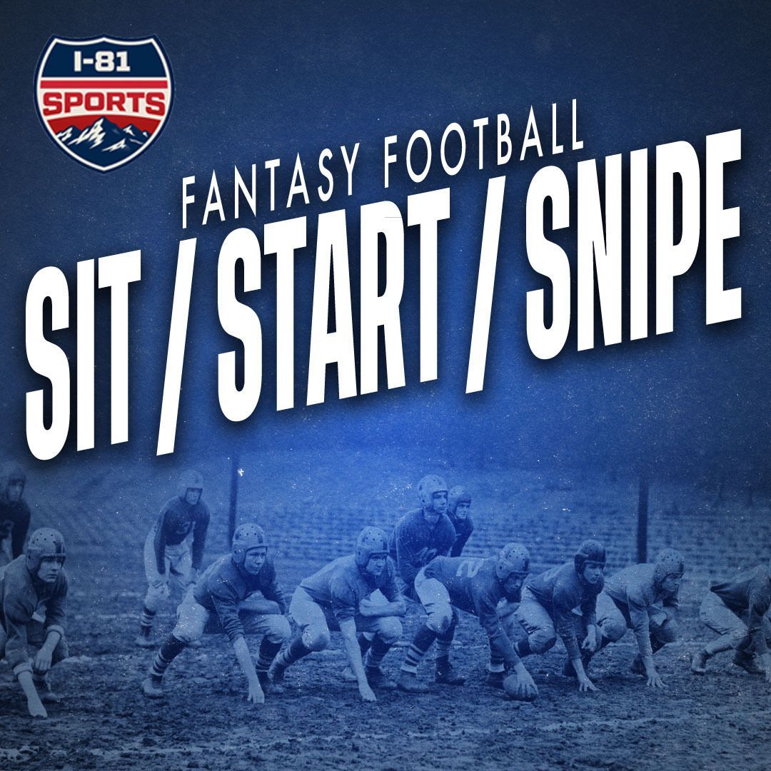 I81sports's tweet photo. #Fantasyfootball is entering the home stretch. Get your team ready with Sit Start Snipe, our weekly fantasy football column by @Mustardvol. Also today's #LunchtimeRead
LINK: https://t.co/zuZFfJWel5 https://t.co/MJLQpHIiB8