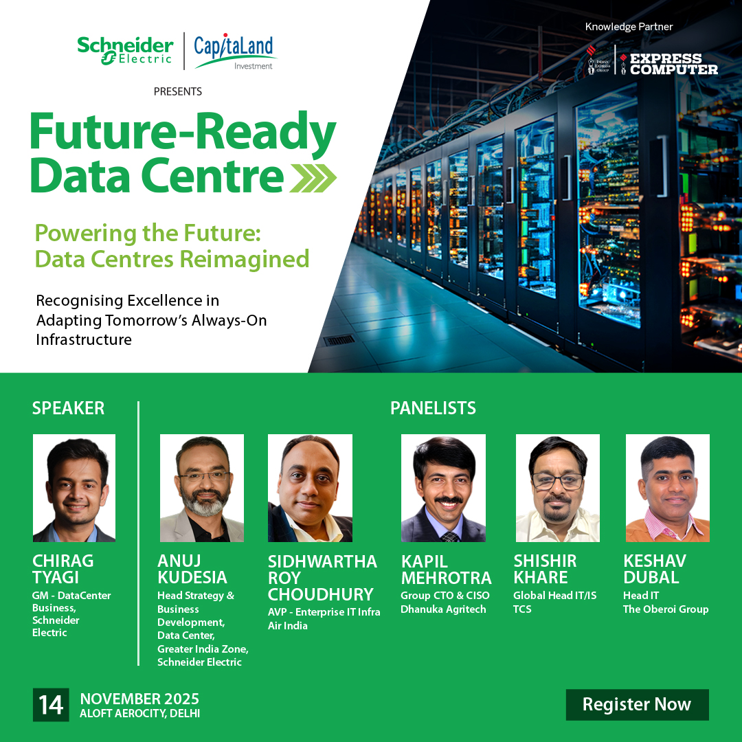 ExpComputer's tweet image. 📝 Register Now: t.ly/14frdcdX

Join us at the Future-Ready Data Centre: Powering the Future: Data Centres Reimagined | Presented by @SchneiderElec &amp;amp; @CapitaLand | Knowledge Partner: #ExpressComputer

Speaker:
+ Chirag Tyagi, GM - DataCenter Business, @SchneiderElec…