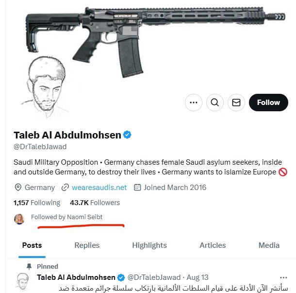 <a href="/DerGanesha/">Ganesha 🇩🇪🇮🇳</a> Überraschung: <a href="/SeibtNaomi/">Naomi Seibt</a> Ist ihm wohl gefolgt aus genau diesen Gründen und er hat ihre Beiträge auch geliked und verfolgt!