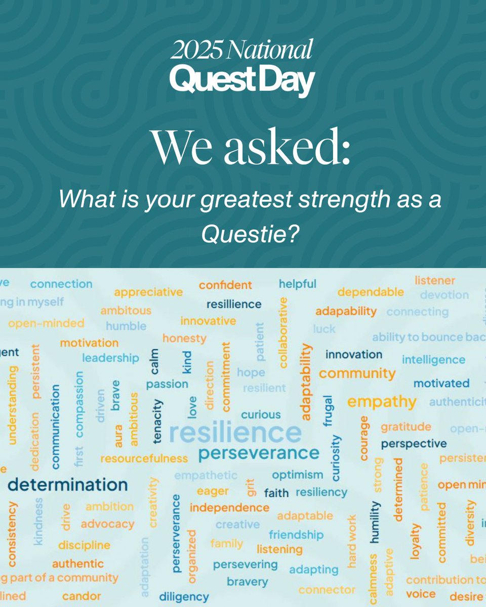 QuestBridge's tweet image. QB Scholars &amp;amp; Alumni: 🎉 Happy National Quest Day! We&apos;re celebrating your journey and strengths! What is your greatest strength as a Questie? Submit yours now and enter our Dream Big t-shirt giveaway! qbhub.questbridge.org/hub/questbridg…