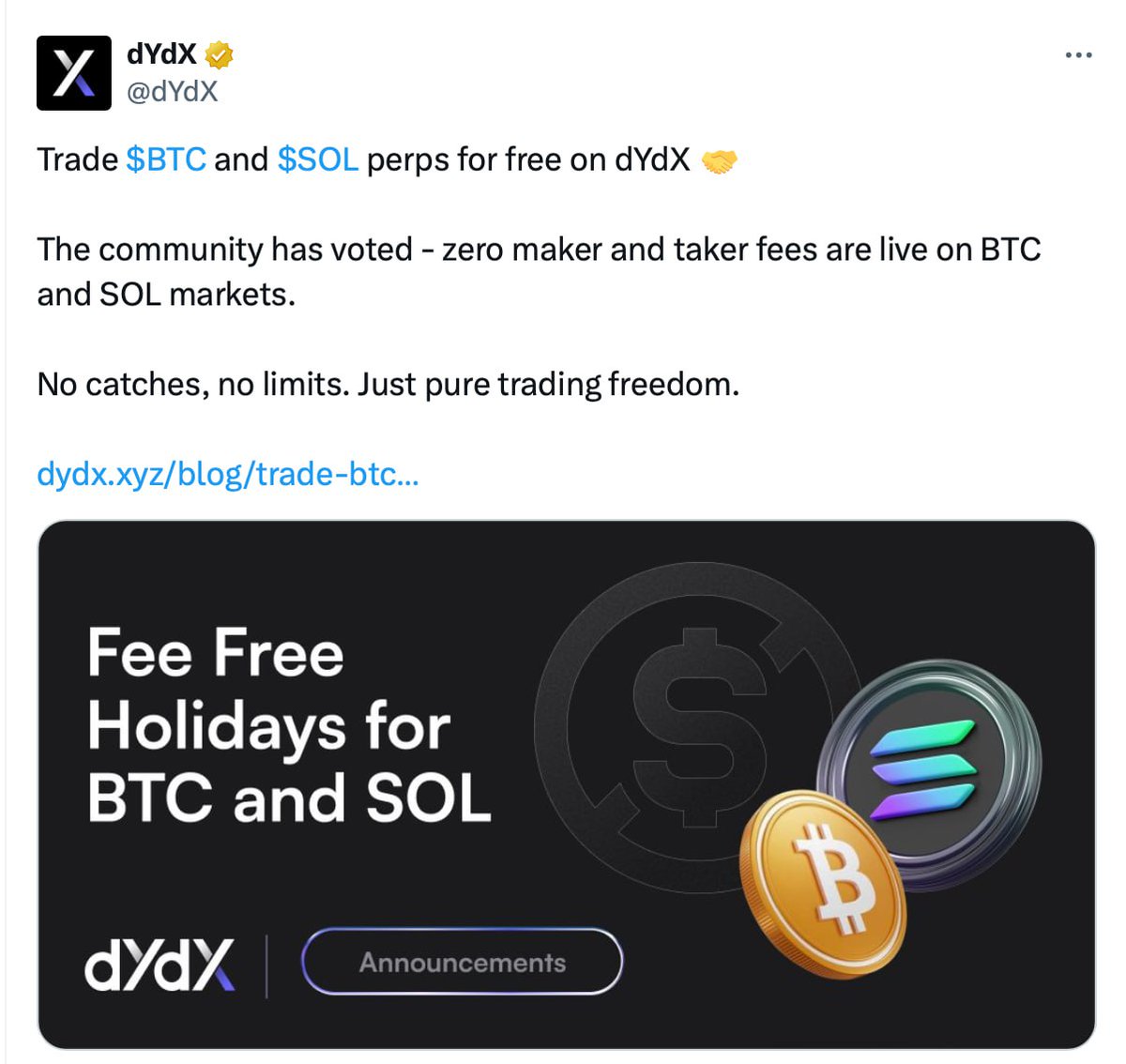 dYdX Community Community on X - 1.9K Members