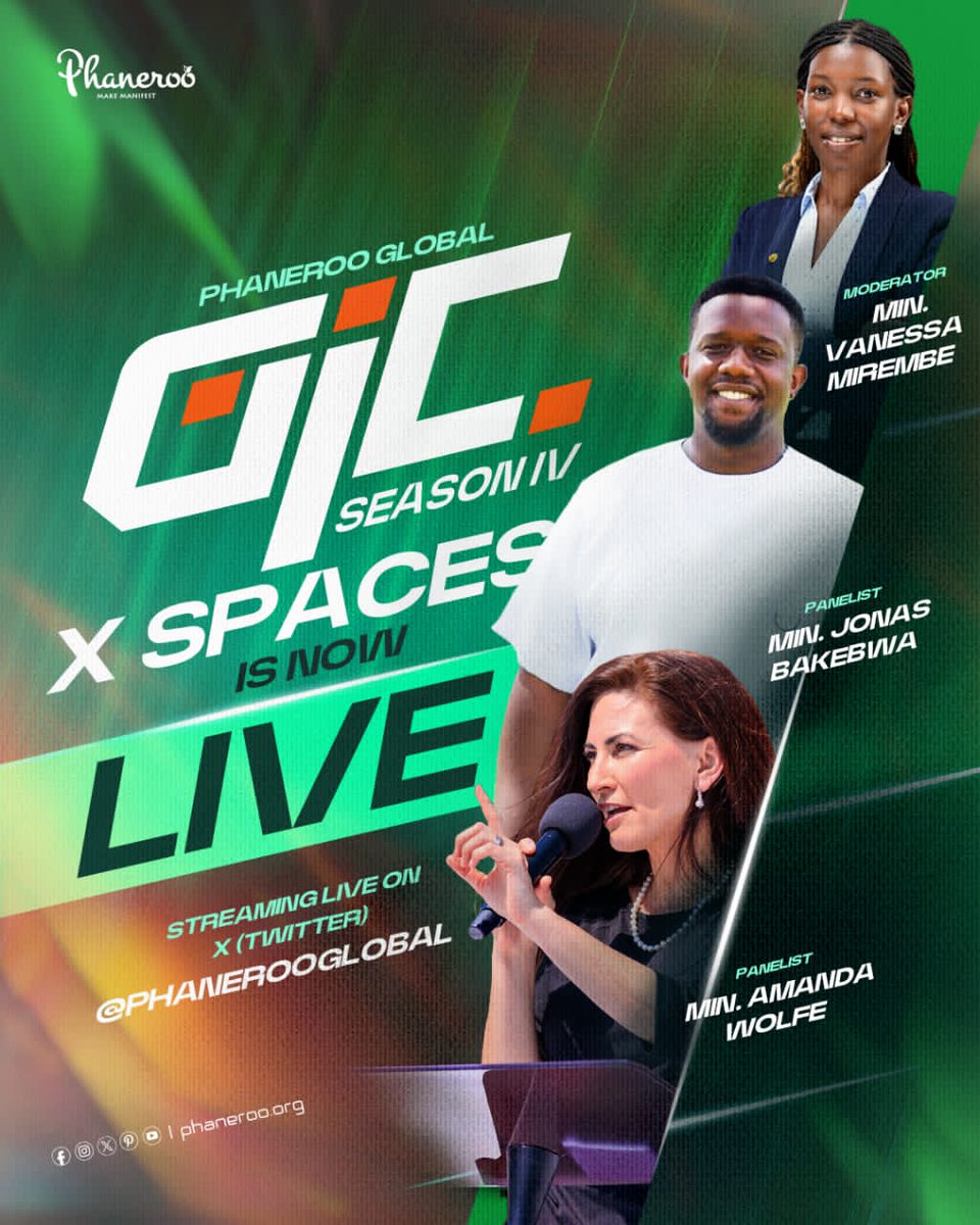 *🔥🌍WE ARE LIVE!*

Join *@phanerooglobal* for an X- space on:

*Finding Purpose in a Changing World.*

🎧x.com/i/spaces/1eaKb…

*#GIC2025*