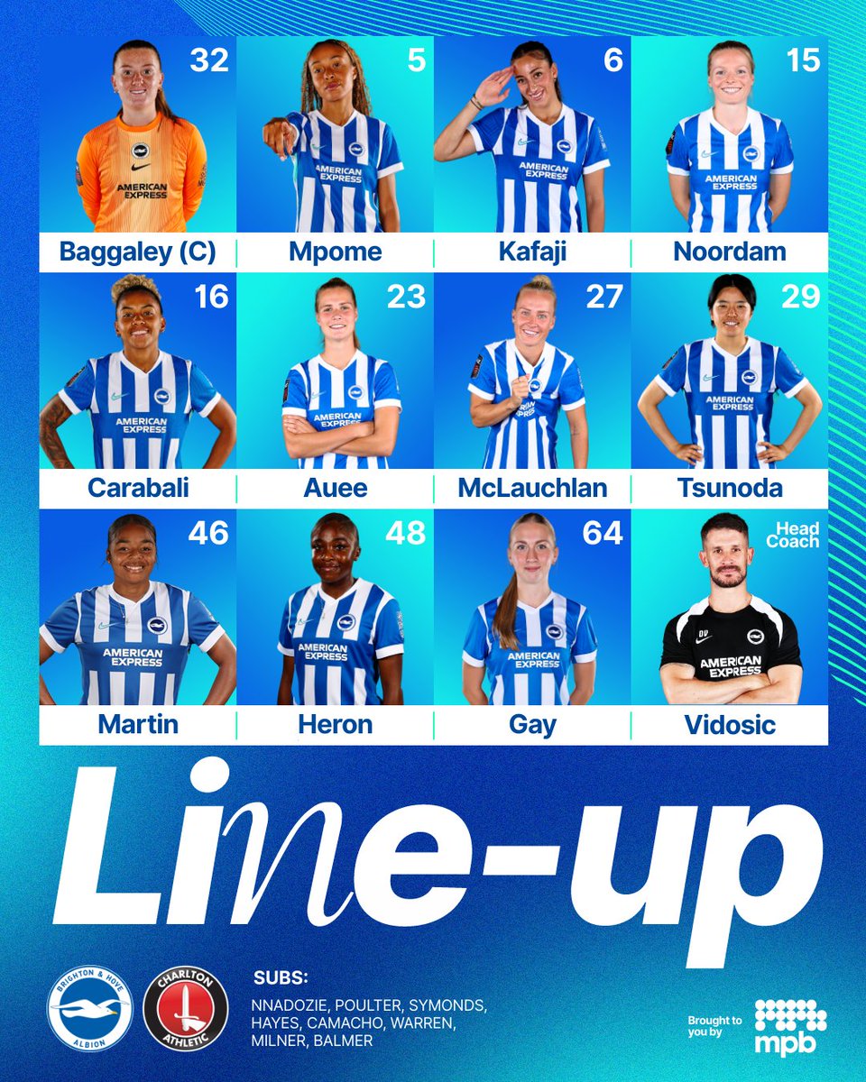 🚨 TEAM NEWS! 🚨 Our starting XI to face <a href="/CAFCWomen/">Charlton Athletic Women</a>. 👀