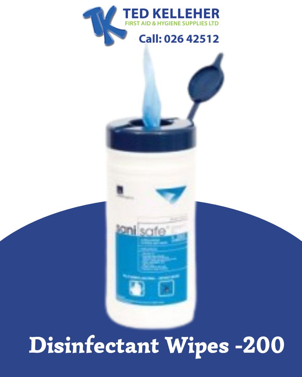 Disinfectant Wipes -200

Price per tub of 200.

10 tubs per case For disinfecting hard surfaces of non invasive medical devices and equipment within healthcare environments.

tedkelleher.ecom-store.com/index.php?rout… #hygiene #disinfectant