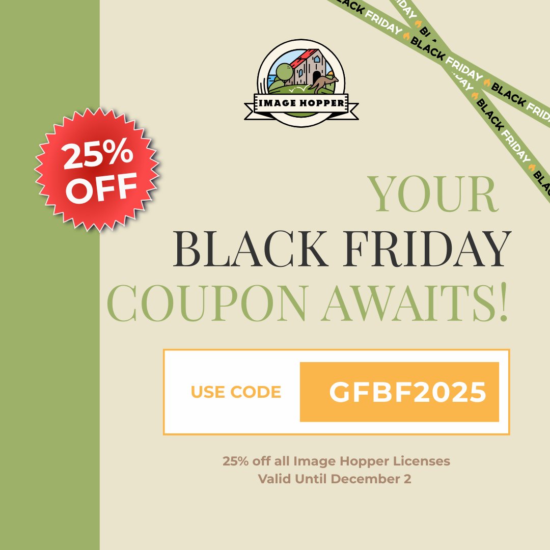 imagehoppergf's tweet image. Black Friday has arrived and we&apos;ve got some hot deals for you!

This year you can save 25% on any Image Hopper license!

🔥 Grab a DEAL: imagehopper.tech/#buy
🕒 Ends Dec 2 | Code: GFBF2025
#WordPress #ImageHopper #BlackFriday2025 #CyberMonday #FormDesign #WebDevTools