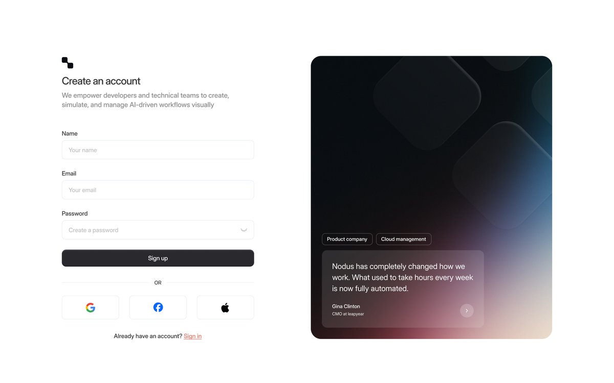 Auth Pages for Clients