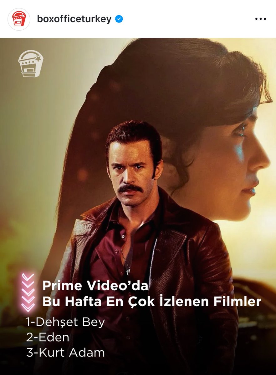 Dehşet Bey filmi Prime Video'da 3. haftasında yine en çok izlenen film 1️⃣

#DehşetBey