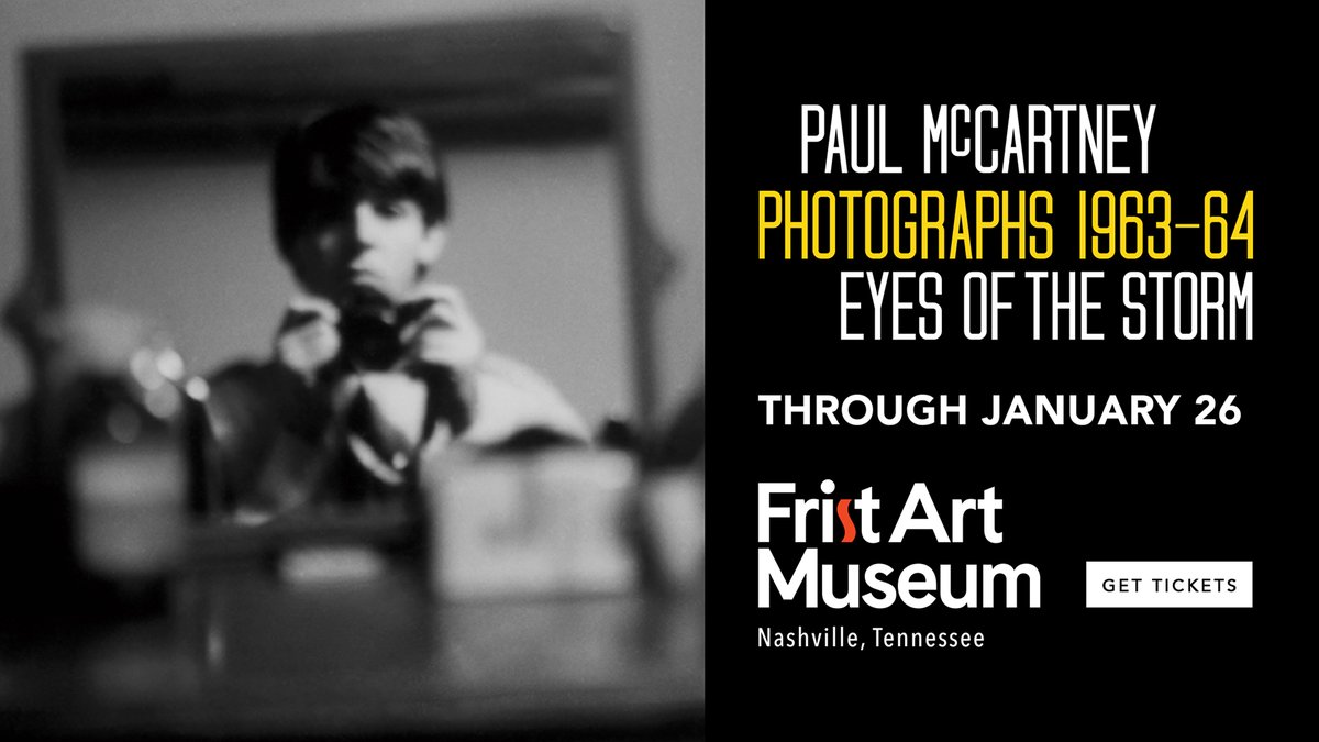 Lightning100's tweet image. Missed Macca at The Pinnacle? Catch him at the @fristartmuseum with @PaulMcCartney Photographs 1963–64: Eyes of the Storm, an extraordinary archive of photographs taken by McCartney between Dec&apos;63 - Feb &apos;64. On view through Jan 26th. Get tickets today!

fristartmuseum.org/exhibition/pau…