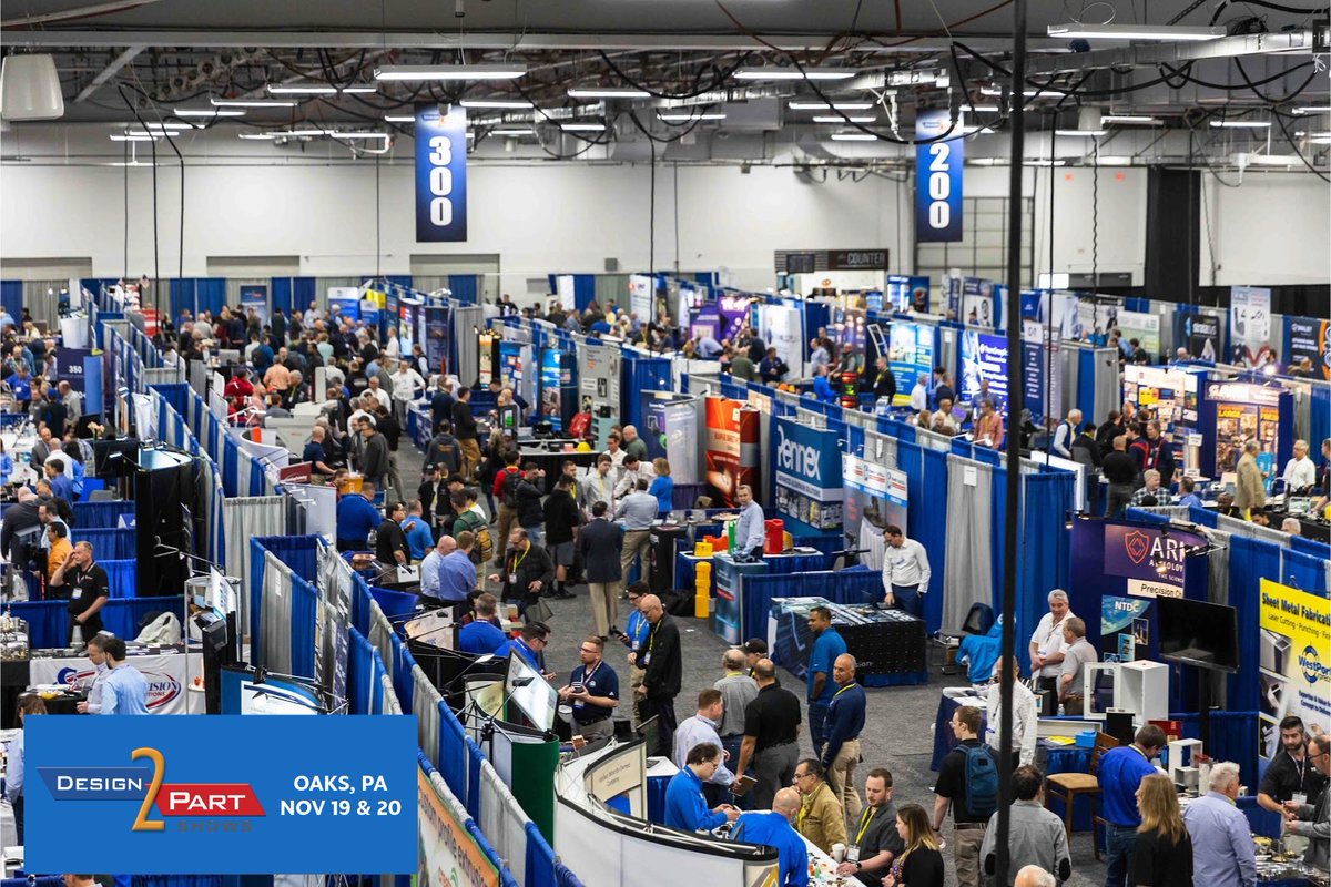Design2Part's tweet image. America&apos;s largest sourcing event for engineers and buyers is only 1 week away! Register today for free admission to the Mid-Atlantic Design-2-Part Show at the Greater Philadelphia Expo Center.
📅Nov 19 &amp;amp; 20
🎟️ FREE ADMISSION
🔗  d2p.com/PA25