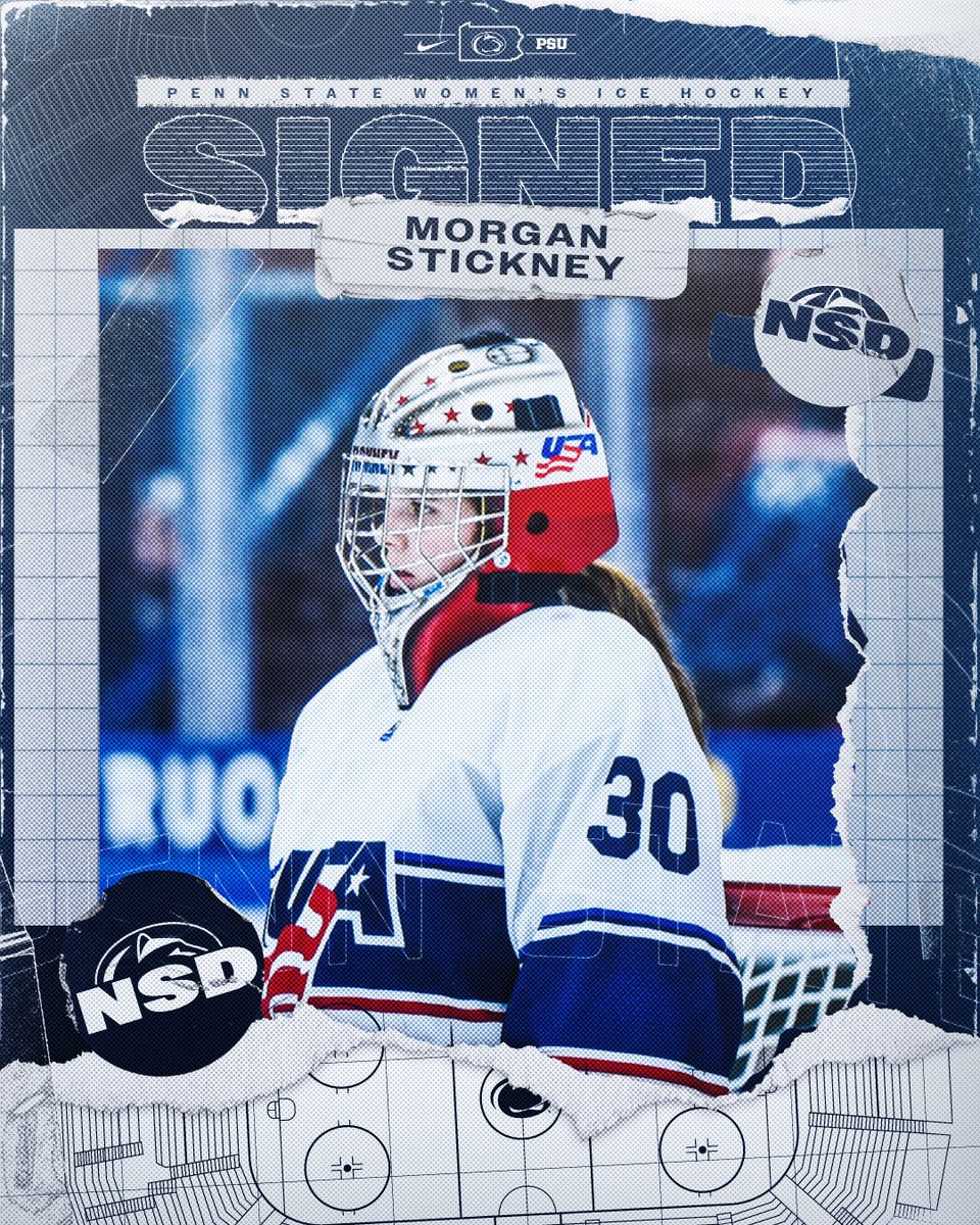 𝙎𝙞𝙜𝙣𝙚𝙙✍️

Help us welcome Morgan Stickney to Happy Valley🔵⚪️

🔘Goalie
🔘Shattuck St. Mary's Prep
🔘Silver Medal with Team USA in 2025 IIHF U18 Women's World Championships 
🔘Led the tournament with a .957 save pct. and .67 GAA in 6 GP

#WeAre #HockeyValley