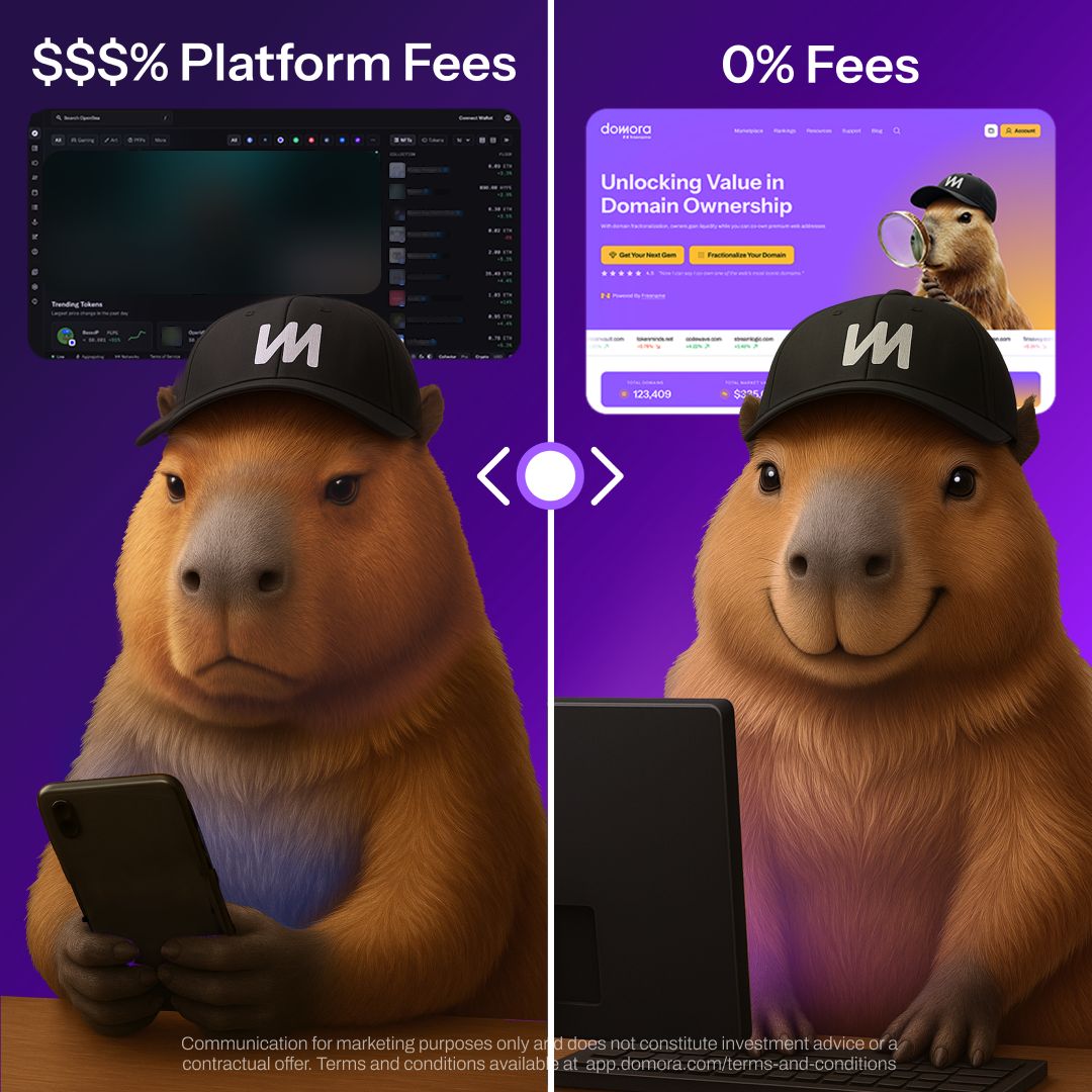 domoracom's tweet image. That feeling when you&apos;re collecting something proven

0% platform fees for a limited time

Own a piece of digital real estate with a 30-year track record

Three decades is a long time in crypto years...

Explore Domora ⬇️