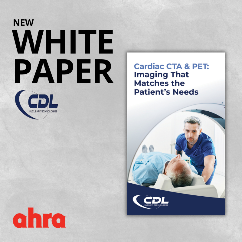 📄 New White Paper from CDL Nuclear Technologies: Cardiac CT &amp; PET — Complementary Modalities

Discover how combining CTA’s anatomical detail with PET’s functional insights can elevate cardiac care. 

Download the white paper for free: ahra.org/resources-prod…