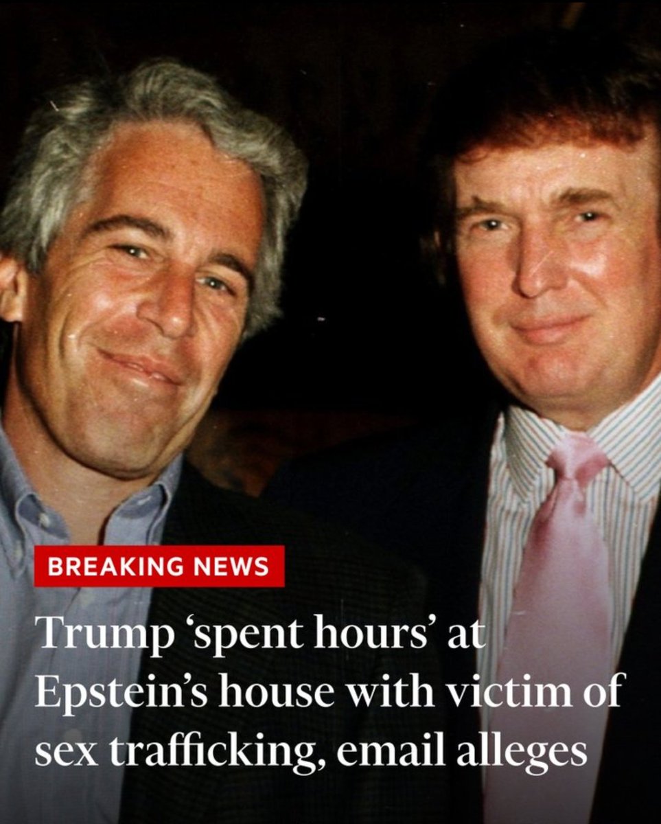 Jeffrey Epstein said that Donald Trump 'spent hours at my house' with a woman later identified as a victim of sex trafficking, according to emails that raise fresh questions about the relationship between the late paedophile and the US president #EpsteinTrumpFiles