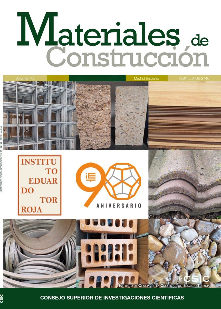 #InvestigaciónIETcc <a href="/MaterialesdeCo3/">Materiales de Construcción Journal</a> 
Nuevo número (Vol. 75, N.º 358): diez artículos sobre innovación en hormigón, inteligencia artificial, sostenibilidad y nuevos materiales compuestos.
📅 Publicado el 12 noviembre 2025
ietcc.csic.es/materiales-de-…