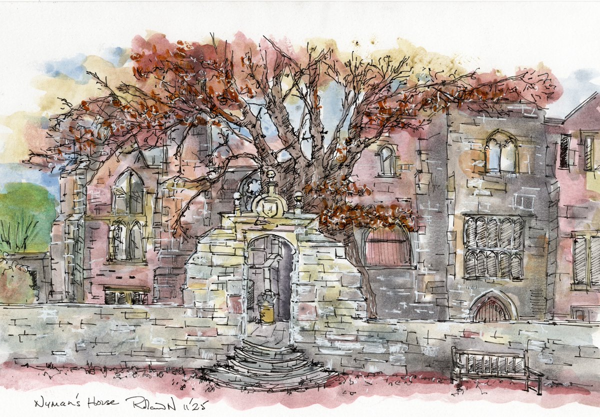 This is what remains of the side of Nyman's House (National Trust) after a devastating fire in 1947. 

#NymansHouse #nationaltrust #historic #art #sketch #watercolour