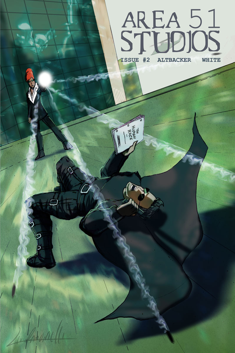 LAST TWO DAYS! Grab your copy of Area 51 Studios Issue #2! Here's <a href="/LivioRamondelli/">Livio Ramondelli</a>'s  excellent Matrix variant cover! Check it out at Area51comic.com/ks