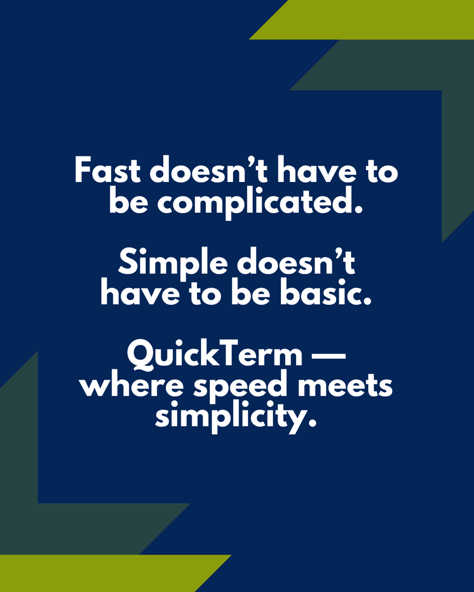 quickterm_'s tweet image. We’re not just making quoting faster — we’re making it effortless.

Because when speed meets simplicity, good things happen.

#QuickTerm #BuiltForAdvisors #InsuranceSimplified #DigitalInnovation