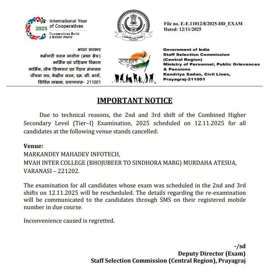 MangrolRah40593's tweet image. आज से SSC CHSL का एग्जाम स्टार्ट हुआ और शुरू होते ही CANCEL CANCEL का खेल शुरू हो गया आज फिर MARKANDEY MAHADEV INFOTECH MVAH INTER COLLEGE ME 2nd और 3rd शिफ्ट का एग्जाम कैंसिल हो गया है
#ssc_protest 
#SSC_SCAM 
#किसान_रक्षक_सम्मान