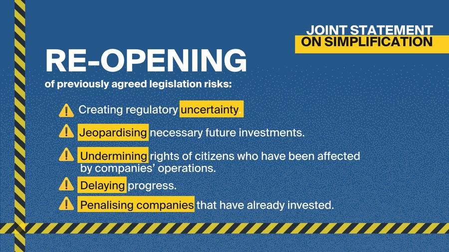 irishcongress's tweet image. Weakening the #CSDDD helps no one except irresponsible companies.

@SeanKellyMEP @MariaWalshEU @ReginaDo @ninacarberry: Don’t vote with the far right. Support a future-proof and fair Europe where human and workers’ rights and sustainability are non-negotiable. #OmnibusVote.