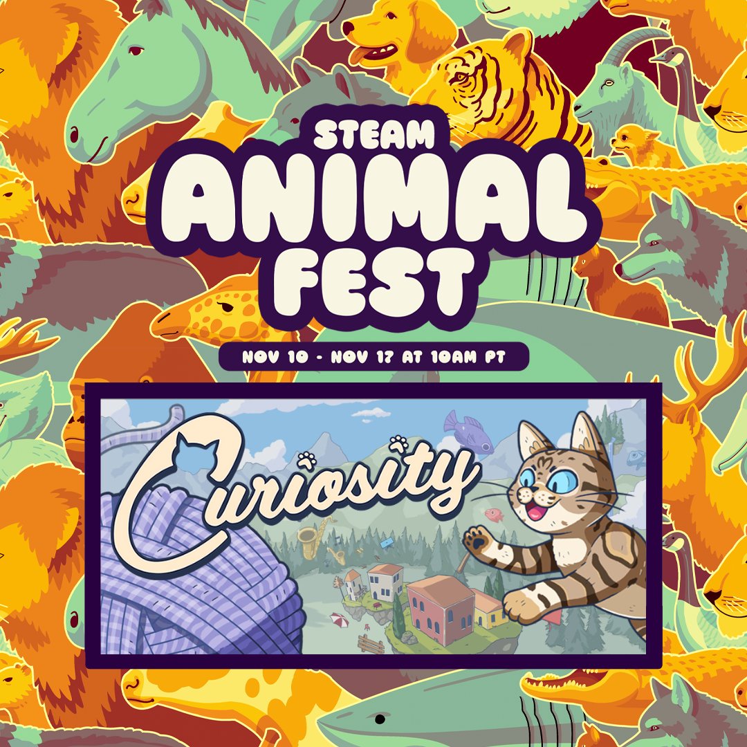Steam Animal Fest is here and we're super happy to be a part of it! 🐈

In Curiosity, you play as a cat climbing its way back home. 

With challenging (but forgiving?) platforming, collectibles, a 10/10 soundtrack and a heart warming story, we really believe you'll love it! 🩵