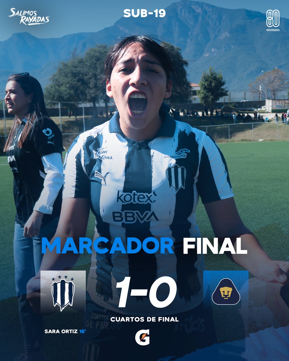 90' ⏱️| #Sub19 | #MTY 🤠 1-0 🐾 #UNAM |

¡FINAAAAL DEL PARTIDO! ¡RAYADAS SUB-19 ESTÁ EN LA SEMIFINAL DEL TORNEO! 🔥👏🏻

<a href="/gatorademex/">Gatorade México</a>