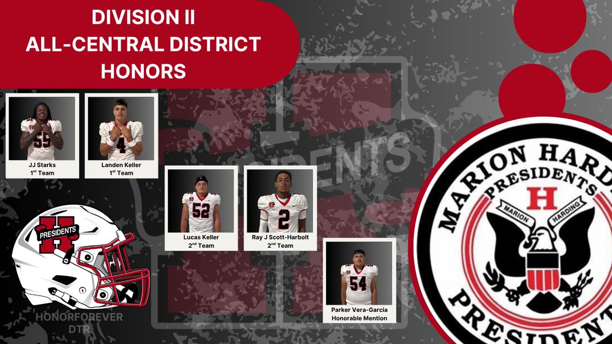 DIVISION II ALL-CENTRAL DISTRICT HONORS
Proud to announce that several of our guys have been recognized among the best in the Division II Central District! Their hard work, dedication, and commitment to excellence on and off the field didn’t go unnoticed.

#DTR #HonorForever