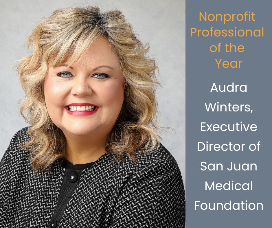 SanJuanRegional's tweet image. Congratulations to Audra Winters, Executive Director of San Juan Medical Foundation . She was named Nonprofit Professional of the Year at the recent Four Corners Professional Women’s Summit. 

#nonprofit #nonprofitorganization #nonprofitleadership #nonprofitprofessionals