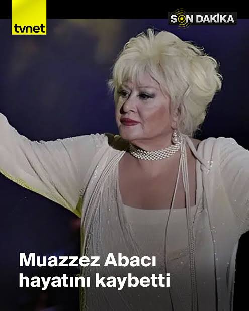 Devlet sanatçısı olan Türk Sanat Müziğinin efsane sesi sanatçı Muazzez Abacı 12 Kasım 2025 tarihinde, Amerika Birleşik Devletlerinde, 78 yaşında vefat etti. Çok üzgünüz.Işıklar yoldaşı olsun🥲🙏