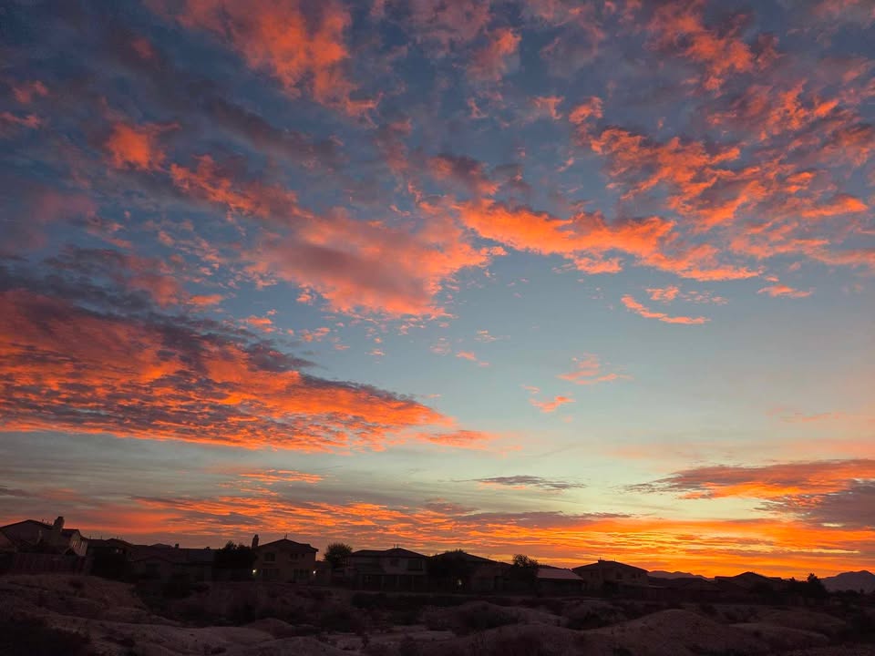 Sunrise sensation, yet again, in the Las Vegas sky!  Photos from Terri Janison, Melissa Trasatti, Ricky Kendall and Laura Pope.