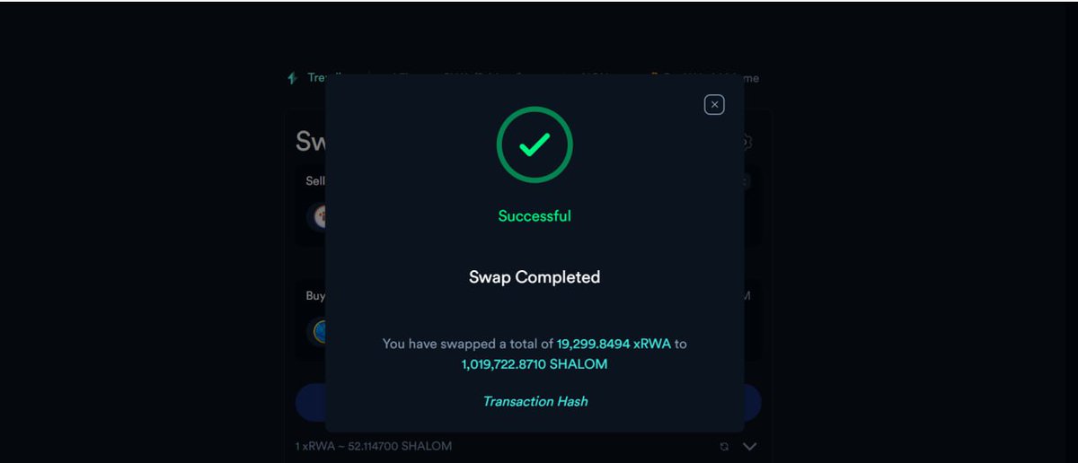 Vindicatedchidi's tweet image. I’ve just acquired 1 million $SHALOM, and starting tomorrow, I’ll be embarking on a 30-day $SHALOM accumulation journey, consistently purchasing with 1,000 $XRWA daily.

My target is clear: to accumulate over 100 million $SHALOM and position myself strategically for the future.…