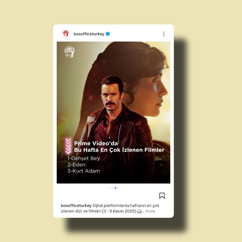 Dehşet Bey top 1 on Amazon Prime for third week .. 🥇✨️

So happy and proud of all the team and their hard work paying off .. 🥹👏✨️🤍

#BarışArduç #TubaBüyüküstün #MuratMenteş #DehşetBey