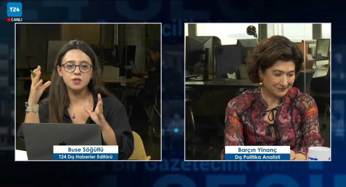 Dış Politika ile İçli Dışlı’da bu hafta <a href="/barcinyinanc/">Barçın Yinanç</a> 

- Trump’ın eski terörist Şara’ya gösterdiği ‘havuç’ ne, karşılığında ne istiyor? 

- Şara’ya uygulanan Beyaz Saray protokolü bize ne söylüyor? 

- Basket maçı kime mesaj? 👇🏻

youtube.com/live/f4KoHI9kE…