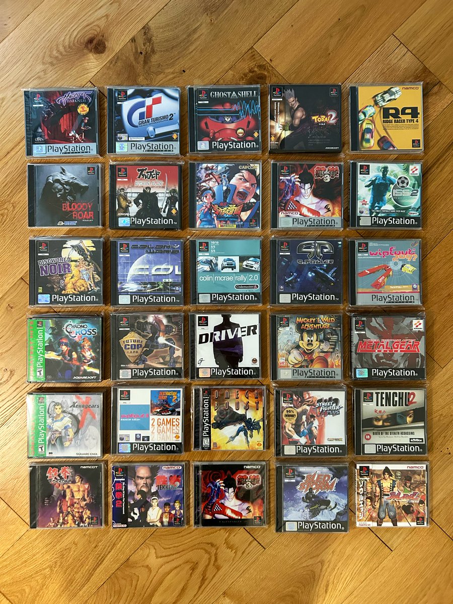 I’m selling my #PS1 collection.

Picked up these 30 games as I got a #Polymega &amp; fancied building a small library. It was fun to do, but now I have them installed on the console these physical copies just aren’t getting used and deserve a new home.

Lots of eBay listing to do 😅