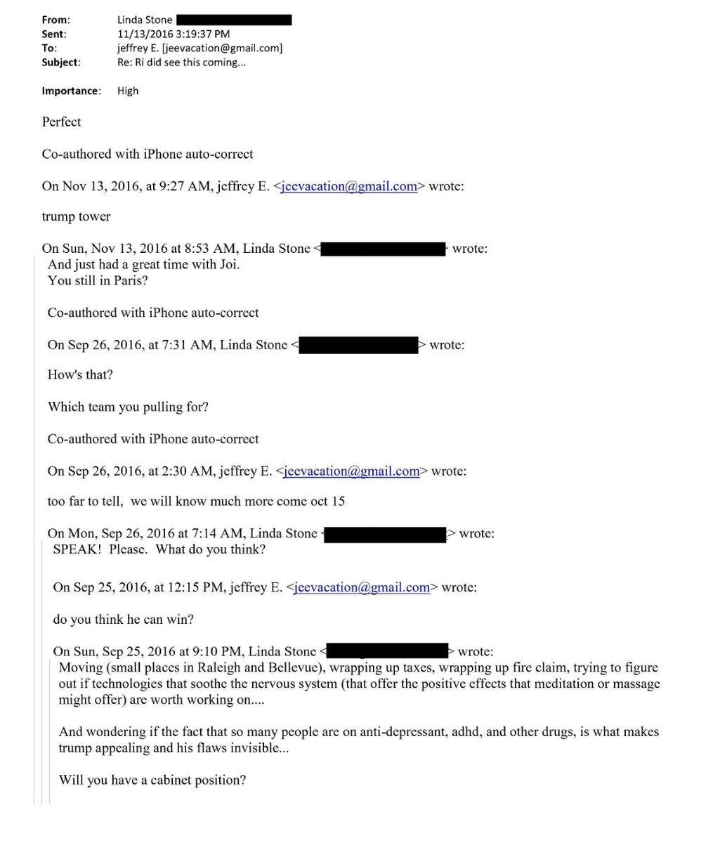 Epstein literally was at Trump Tower during 2016 election season

the Republican Party is doing everything in their power to hide the truth about their pedophile President