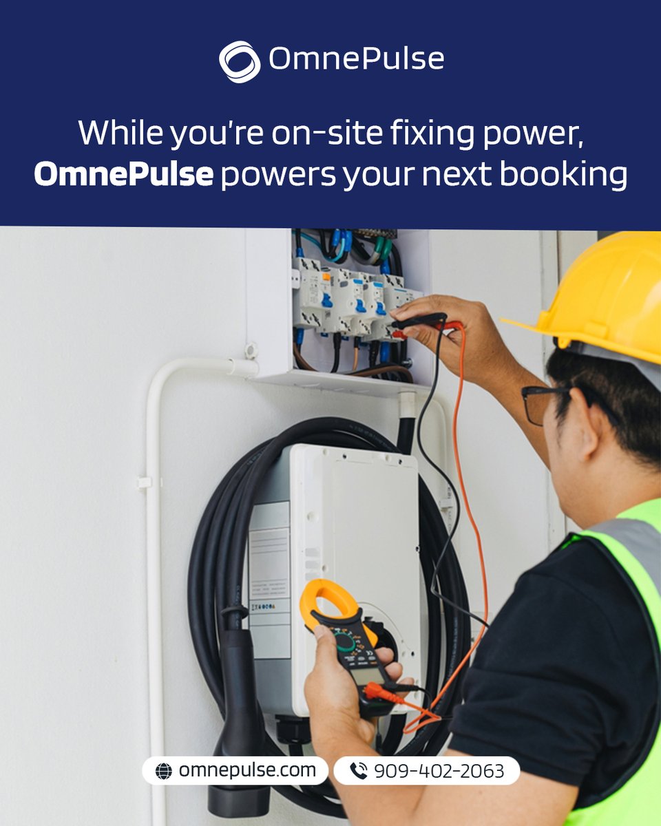 OmnePulse1's tweet image. Be the first one customers reach when the lights go out. AI makes it happen.

💡 Learn more: omnepulse.com

#ElectricianGrowth #OmnePulse #ContractorLeads #Automation