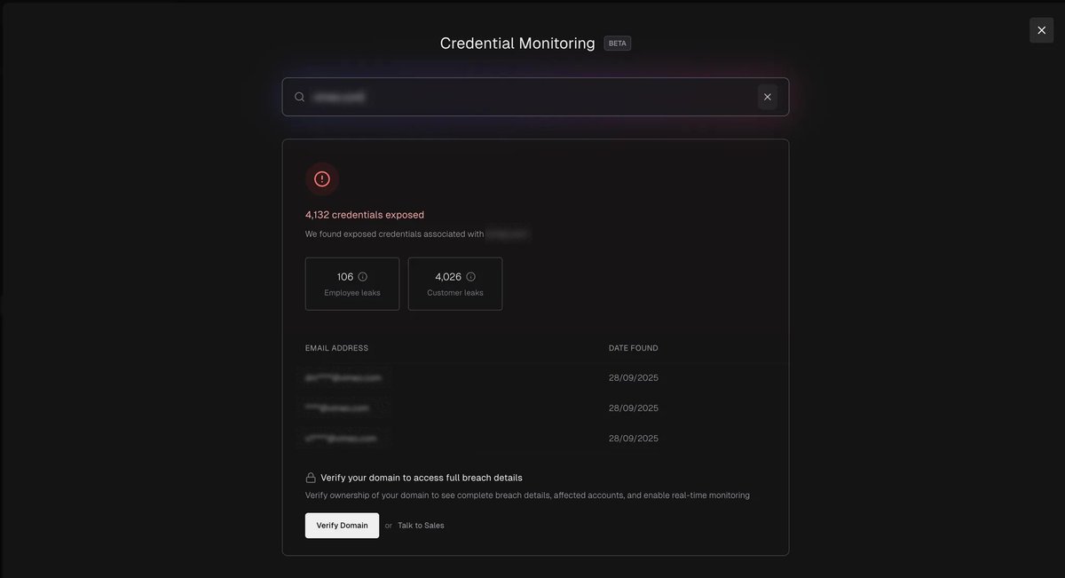Credentials leaked in stealer logs? Find out fast (for free.) Search now, enable alerts, and monitor your whole domain (free with verification).
👇 projectdiscovery.io/blog/leaked-cr…