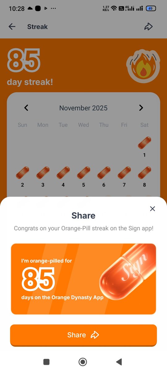 ASRAIPRO's tweet image. Never miss a single day, every morning i collect my oranges in @OrangeDynasty app
85 days 😊