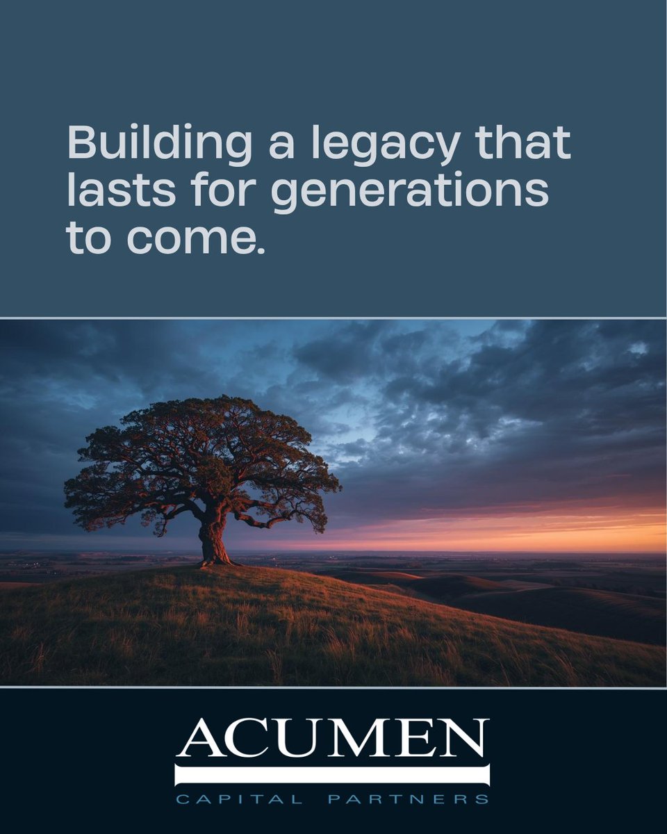 At Acumen, we believe investing isn’t just about growing wealth—it’s about making intentional decisions that align with your family’s long-term goals and values.
Contact Acumen today to begin your journey toward a prosperous legacy.
#LegacyPlanning #IntergenerationalWealth