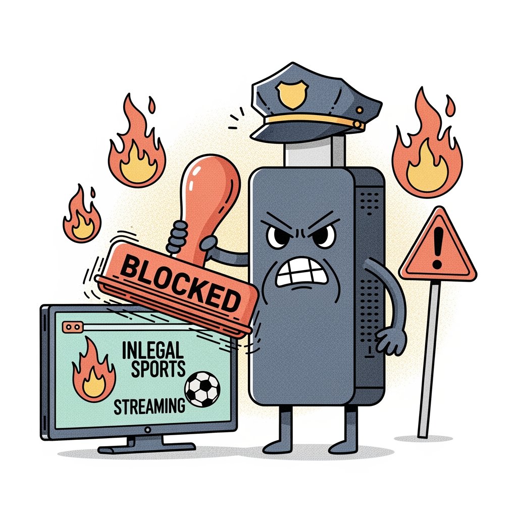 joeyjanisheck's tweet image. There once was a rogue with a stick,
Who streamed all the sports, quick and slick.
But Bezos said, “Fuck that!”
Blocked apps in a snap—
Now piracy’s down, ain’t that a prick?

#FireTVCrackdown #PirateBlocked #StreamSmart #AmazonFightsBack