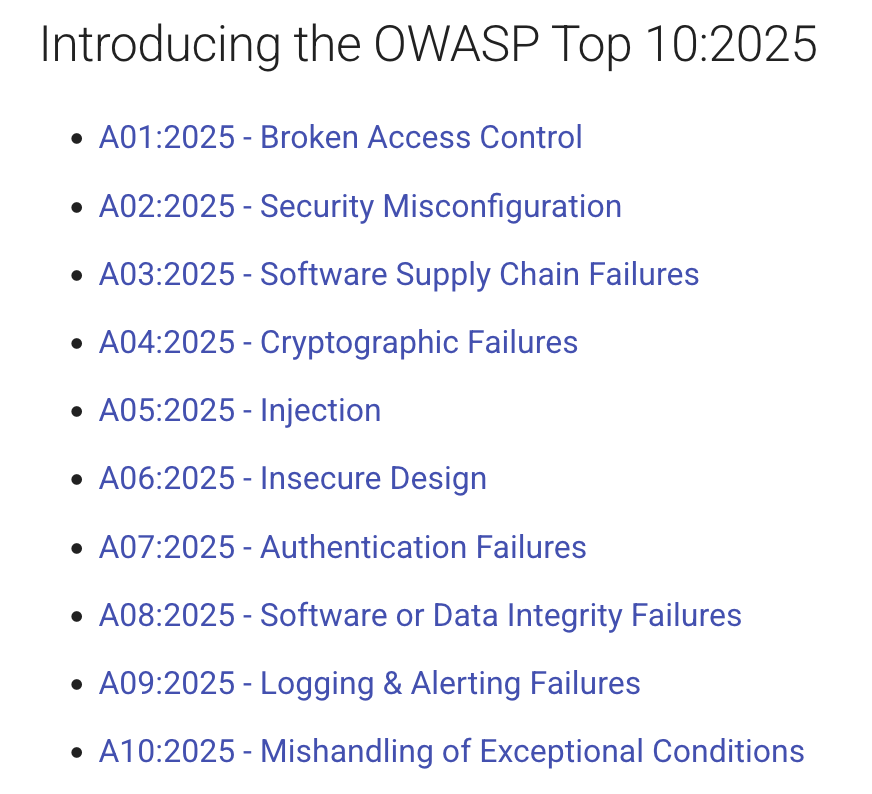 shehackspurple's tweet image. Big news in #AppSec: the #OWASP Top 10 2025 is now available! I&apos;m part of the project team and ALL OF US want every dev, security engineer, and leader to read it (please).

twp.ai/WqsUlm

1/5