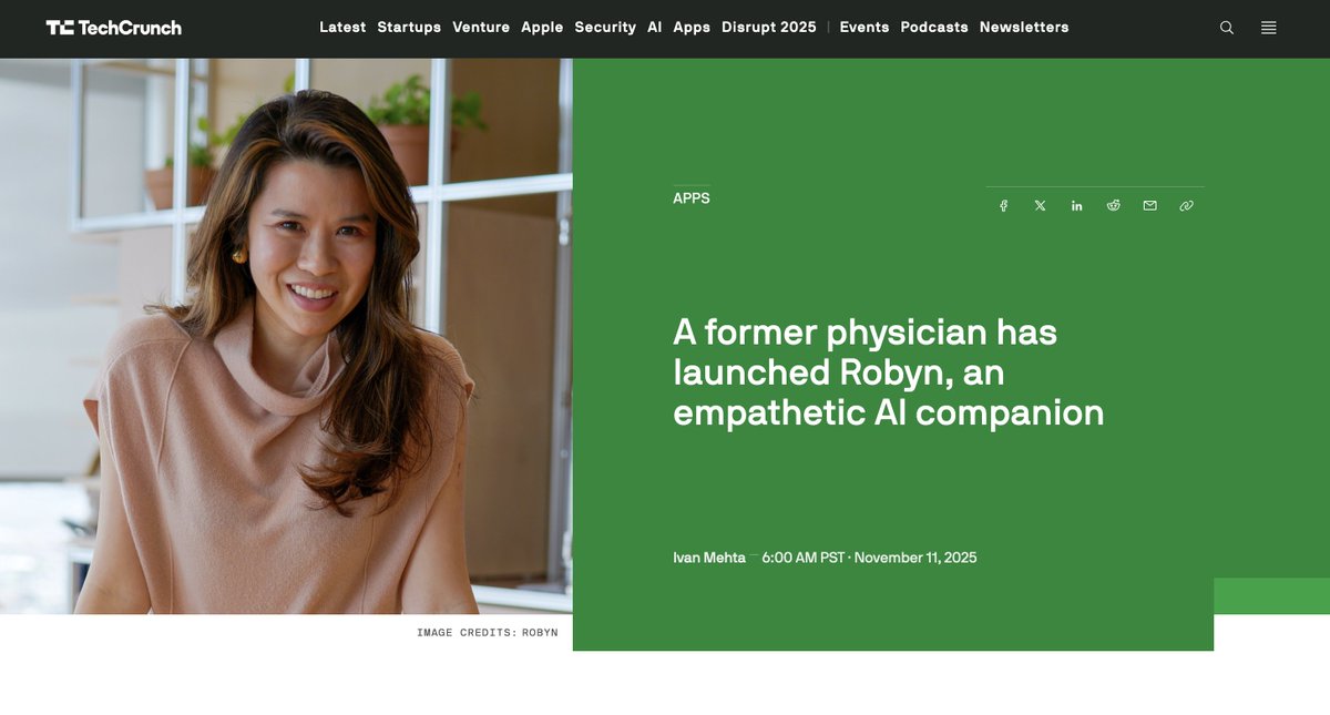 We're incredibly proud to announce the official launch of Robyn, the world’s first emotionally intelligent AI partner designed to help billions of people feel more alive.

We’re also thrilled to share that Robyn has raised $5.5 million in seed funding led by M13, with support