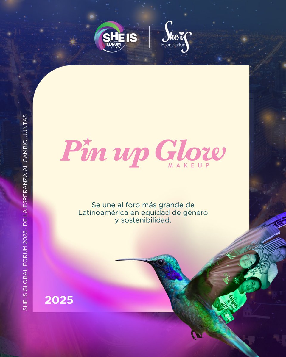 Bienvenida Pin Up Glow Makeup al She Is Global Forum 2025. 

Una marca que celebra la autenticidad, la confianza y el poder de sentirse bien en la propia piel**, sumándose a este movimiento que impulsa a las mujeres a brillar con luz propia. 

#SheIsGlobalForum #SIGF2025