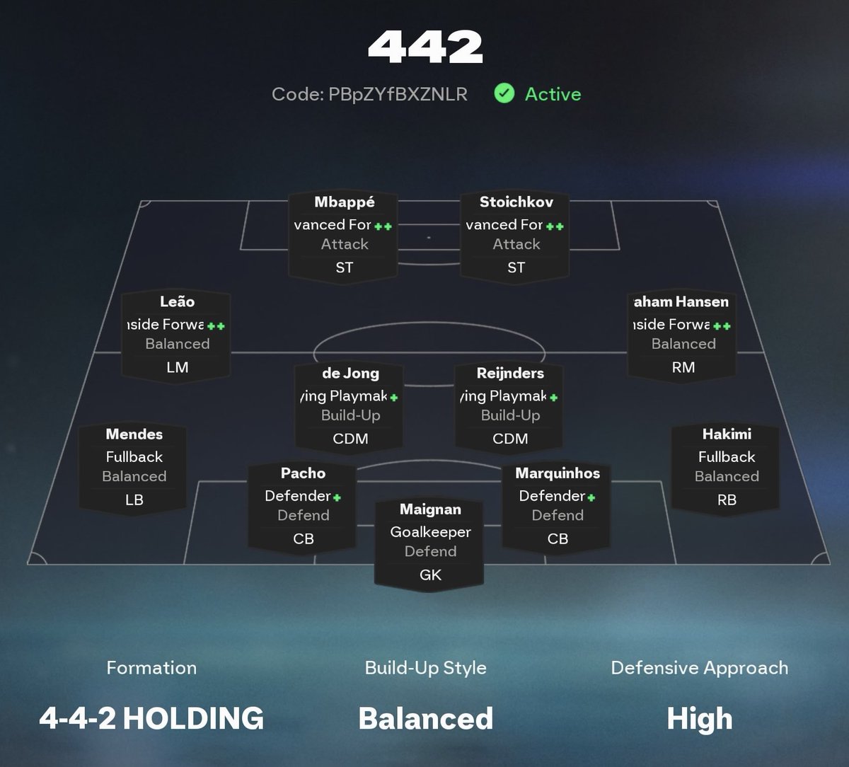 🚨Our pro 442(2) tactics

• ✅ Best defensive tactics in the game 
• ✅ Attacking via fullbacks into wingers, down the line &amp; cutback into strikers = easy goals 

7 rank 1s with these last weekend 🫶