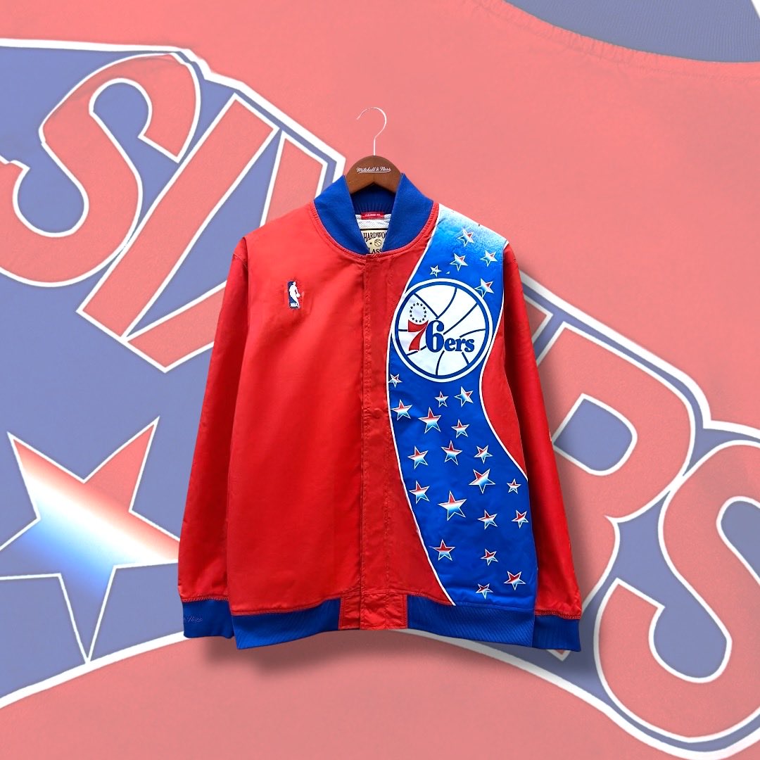 Restock Alert! <a href="/sixers/">Philadelphia 76ers</a> 1993-94 Authentic Warm Up Jacket! 🔥💫🏀