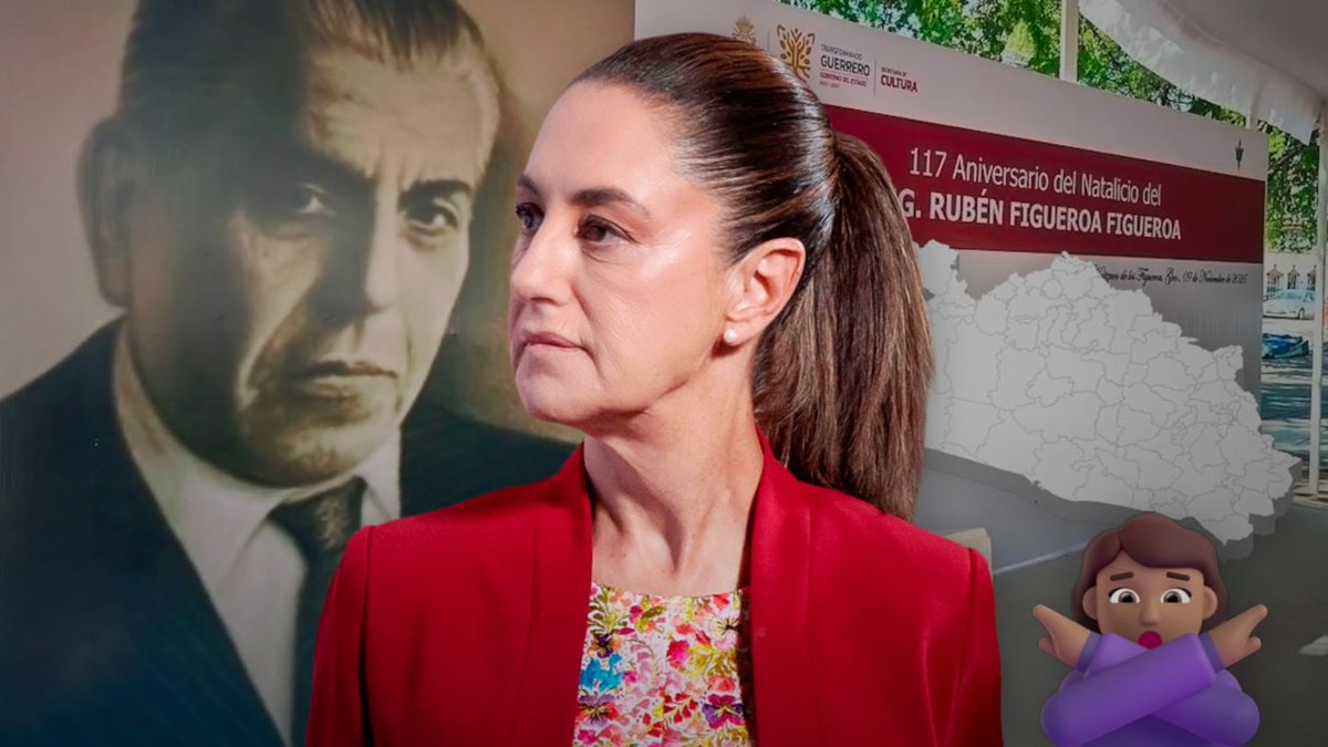 La presidenta Claudia Sheinbaum Pardo se sumó a la crítica por el homenaje que se hizo al ex gobernador, Rubén Figueroa Figueroa y pidió al Congreso de Guerrero que se revise el calendario cívico en la entidad

elsoldechilpancingo.mx/2025/11/12/she…
