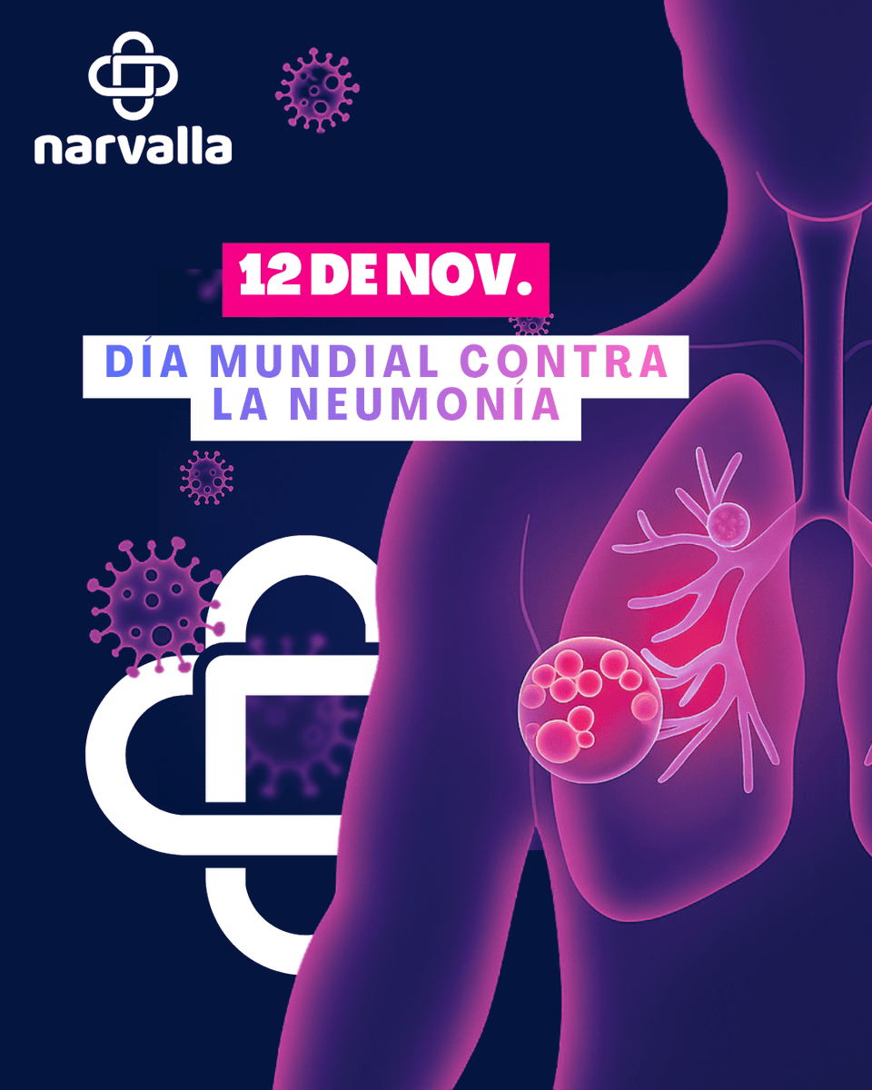 narvalla's tweet photo. 12 de noviembre – Día Mundial contra la Neumonía

La neumonía es una infección respiratoria aguda que afecta los
pulmones y dificulta la respiración. Puede estar causada por virus,
bacterias u hongos, y afecta especialmente a niños pequeños, personas mayores. https://t.co/I1FBF3P8ft