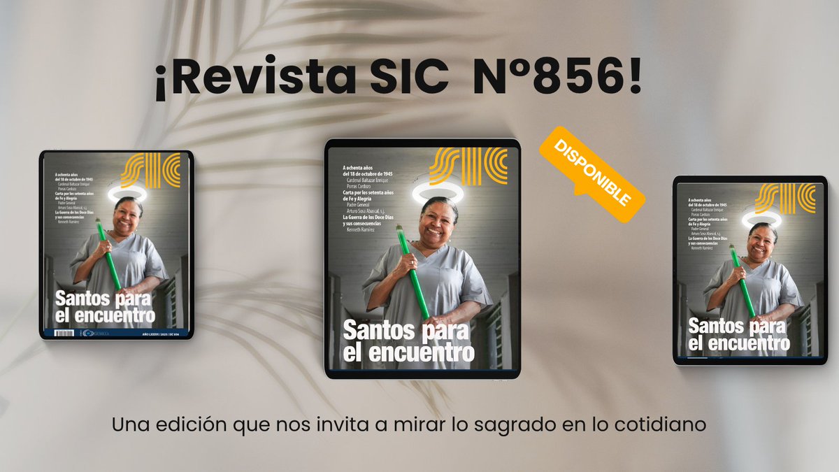 ¡Nuevo número de SIC!

La pregunta surge casi de manera espontánea: ¿Por qué dos santos venezolanos al mismo momento? La respuesta, en cambio, sí nos lleva a tomarnos más tiempo para la reflexión.
👉🏽 Disponible: revistasic.org/revista-sic-no…