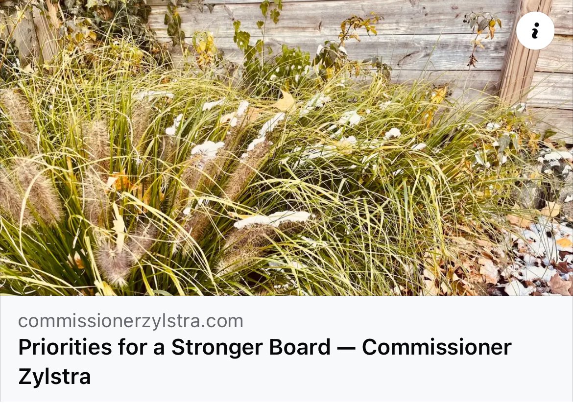 A few weeks ago, I posted about my candidacy for Chair next year, committing to an open agenda for all commissioners, weekly updates to the full Board, and robust communication tools to ensure timely, complete information on upcoming items and background materials.

Below are